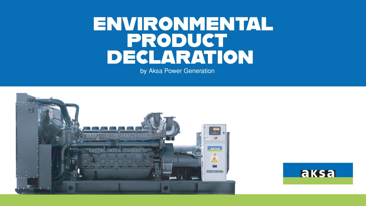 EPD Belgesini Alan Dünyadaki İlk Jeneratör Firması